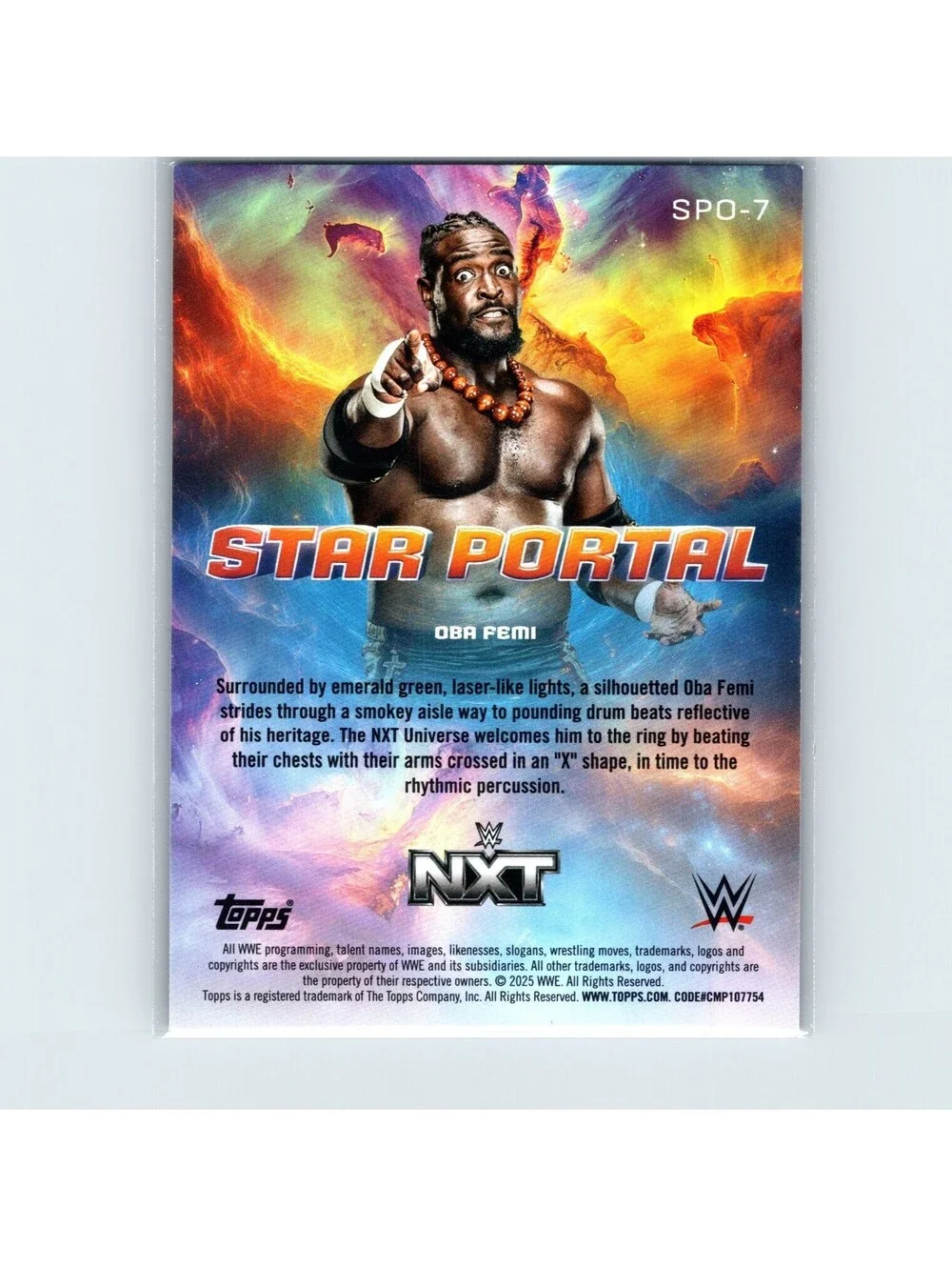 2025 Topps Universe WWE Oba Femi #SPO-7 Star Portal #/75